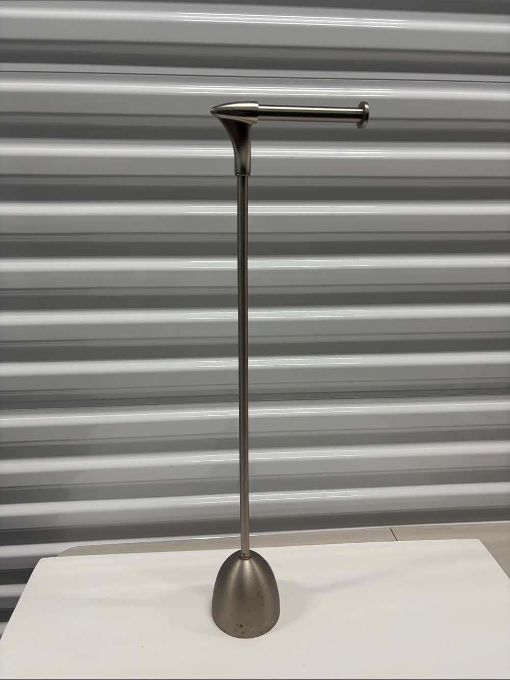 Bed Bath & Beyond Satin Silver Free-Standing Toilet Paper Holder